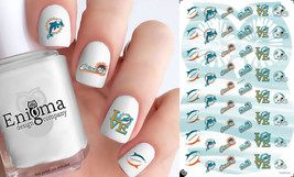 Miami Dolphins Nail Decals (Set of 50) - £3.94 GBP