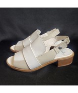 Shellys London NiHill Women&#39;s Leather Sandals Size 8.5 New w/Flaw White ... - $36.46 CAD