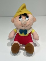 Vintage 1985 Walt Disney Animated Film Classic Pinocchio Plush 8&quot; Stuffed Doll - £3.94 GBP