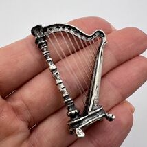 Vintage Miniature Figure Statue Silver 800 Music Harp Signed Italy 8.8 gr - $150.00