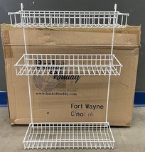 Metal Hanging TRIPLE Wire Shelf Basket Holder for Grid Wall Gridwall - W... - $21.99