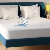 Queen Waterproof Mattress Pad Protector Cover Deep Pocket 60X80 Breathable Noise - £11.87 GBP
