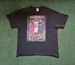 Chicago Bulls &quot;The Last Dance&quot; Black T-shirt Jordan Rodman Pippen Men&#39;s XL Rare - £15.91 GBP