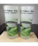 Vtg drinking glasses tumblers Texas Highest Bridge Corpus Christi 1959 6... - $30.40
