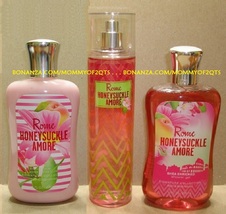 Rome Honeysuckle Amore Bath Body Works Fragrance Mist Body Lotion Shower Gel - £39.16 GBP