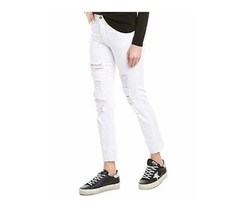 Joes The Milla Womens 25 White High Rise Destructed Straight Ankle Jeans... - $47.03