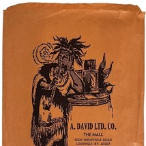 Vtg 1970&#39;s A. David Ltd Company The Mall Louisville Kentucky Bag Advertising - £7.45 GBP
