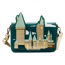 Harry Potter Golden Hogwarts Crossbody Bag by Loungefly Green - £65.53 GBP