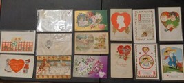 Vintage Valentine’s Day Cards Ephemera Lot 14 1905 Sent/Unsent Collectable Craft - £25.97 GBP