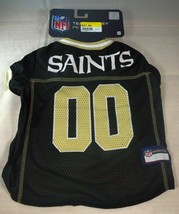 Licensed NFL New Orleans Saints Team Jersey - Black (Pet, Dog) Large Breed (L) - £11.92 GBP