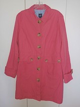 GAP LADIES COTTON 3/4-JACKET-LINED-L-GENTLY WORN-PALE RED-GREAT FOR FALL... - $9.49