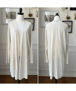Eileen Fisher Organic Linen Blend Featherweight Longline Cardigan $200 L - €46,34 EUR