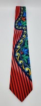 Vtg 1995 Gold Chain Rush Limbaugh No Boundaries Maple Leaf Blush Men&#39;s Silk Tie - £18.48 GBP