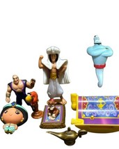 Disneys Aladdin Figures Aladdin Jasmine Ornament Iago Sa&#39;Luk Carpet Abu - £7.83 GBP