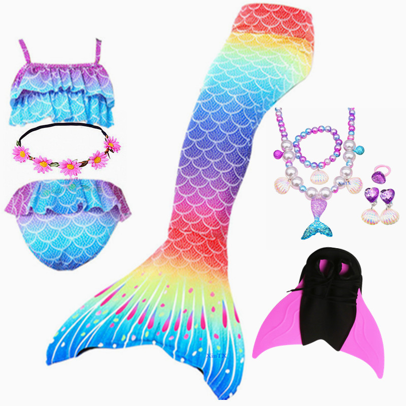 New Arrival Kids Mermaid Tails Swimming Party Swimsuit Beach Bikini Costume