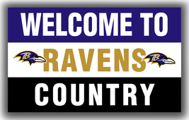 Baltimore Ravens Football Welcome to Ravens Country Flag 90x150cm3x5ftbe... - $14.95
