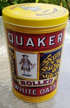 Quaker Oats Co. Vintage Ltd. Edition 1992 Rolled White Oats Tin, Perfect Cond - £7.63 GBP