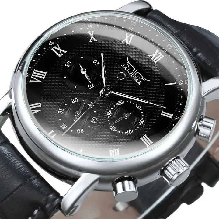 Hion mechanical watches mens 2022 luxury brand leather strap wristwatch classic zegarek thumb200