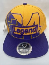 Los Angeles Top Legend New Kobe 24 Lakers Mamba Purple Gold Era Snapback Hat Cap - £11.35 GBP