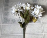 White 12.5&quot; Mums 5 Stem Bunch Artificial Silk Flower General Decor In/Ou... - £9.58 GBP