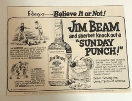 1977 Jim Beam Sunday Punch Vintage Print Ad pa11 - $7.91