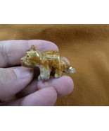 (Y-TIG-54) little tan gray baby TIGER figurine SOAPSTONE PERU stone tigers - $165.19 MXN