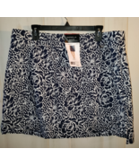 NWT WOMENS $59 Rafaella comfort BLUE W/ WHITE FLORAL PULL ON SKORT  SIZE XL - €27,41 EUR