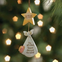 10 Jesus is the Gift That Changed the World Christmas tree ornaments - $23.76