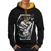 Wellcoda Work Or Die Painter Mens Contrast Hoodie, Challenge Casual Jumper - £31.46 GBP