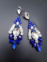 Rhinestone Chandelier Earrings, Bridal Drop Earrings, Prom Pageant Jewelry, 3.2  - £28.12 GBP