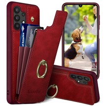 For Samsung Galaxy A32 5G Wallet Case With [360Rotation Ring Kickstand]Rfid Bloc - £15.97 GBP