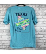 Royce Texas The Lone Star State Graphic Short Sleeve T Shirt Turquoise S... - £12.01 GBP