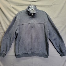 Arrow Men&#39;s Black Cotton Quarter Zip Sweater Sz Medium - $19.35