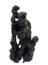 Vintage Carved Resin Chinese God Of Longevity Prosperity 6&quot; Asian Statue... - $49.00
