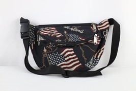 Vtg 90s Streetwear USA Flag Needlepoint Embroidered Fanny Pack Waist Bel... - $556.16 MXN