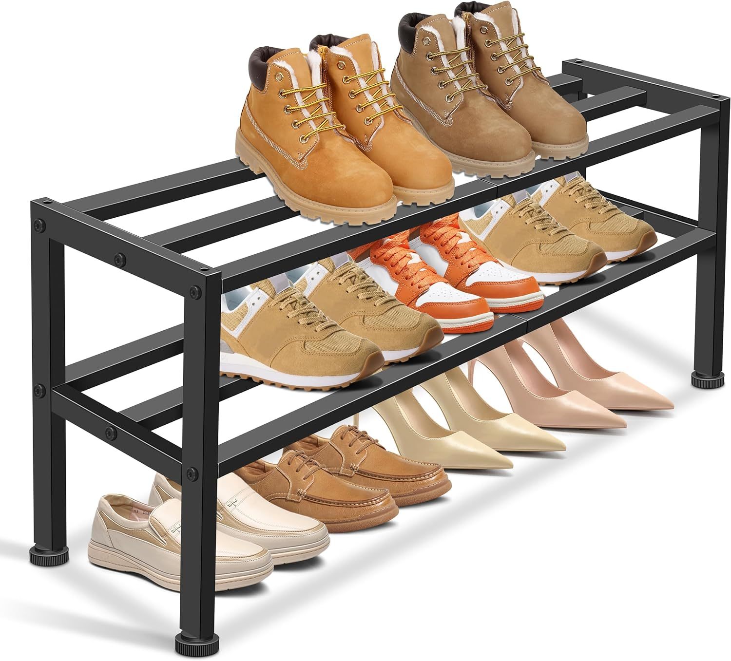 Keetdy Heavy Duty Shoe Rack For Closet Entryway, Stackable Shoe Organize... - $34.93