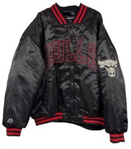 Vintage Y2K Chicago Bulls Satin Bomber Jacket Red Black Jordan Coat Mens... - £165.68 GBP