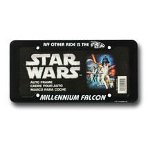 Star Wars Millennium Falcon License Plate Frame Black - $13.98