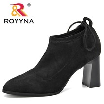 ROYYNA 2020 New Designers Popular Ankle Boots Women Outdoor Flock  Fashion High  - £41.12 GBP