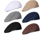 6 Pieces Men&#39;s Mesh Flat Cap Breathable Newsboy Hat Cabbie Flat Cap  - £48.62 GBP