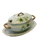 Vintage Royal Crown Condiment Dish with Lid &amp; underplate /Miniature Tureen - $20.00