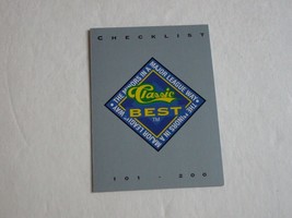 1993 Classic/Best #298 Checklist - $1.35