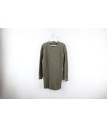 Gap Womens Size XS Faded Long Sleeve Waffle Thermal Knit Dress Olive Green - $719.71 MXN