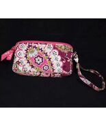 Vera Bradley Wristlet Clutch Very Berry Pink Floral Zip Open EUC - $10.48