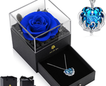 Gifts for Wife from Husband, Preserved Real Rose with Crystal Necklace G... - $20.88