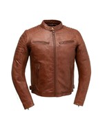 WHETBLU Zack Men's Moto Leather Jacket - £151.11 GBP