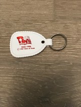 TEXAS 1836-1986 SESQUICENTENNIAL WHITE  KEY CHAIN  DALLAS - $6.00