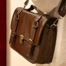 Women&#39;s Handbags Trend 2023 Vintage Postman Leather Girls Shoulder Bag  Female C - £38.37 GBP