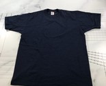 Vintage Jerzees T Shirt Mens Extra Large Navy Blue Cotton Poly Blend Mad... - $18.49