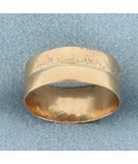 Antique Engraved Childs Band Ring in 14k Rose Gold - $2,889.24 MXN